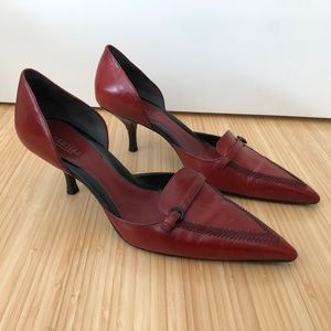 Cole Haan red kitten heels